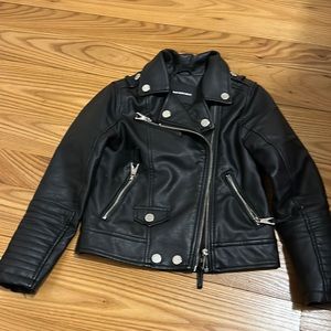 Girls faux leather jacket.